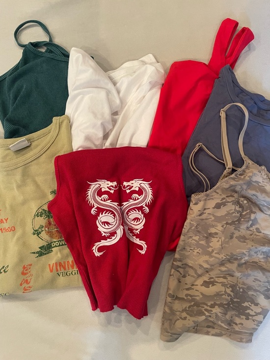 Urban Outfitters Tops - Mixed Women's Tops Bundle (7 total)- Red Dragon Ribbed Tank + Assorted Colors